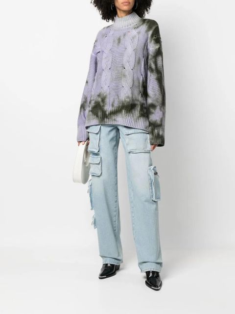 Off-White bleach multipocket cargo jeans - Blue - zdjęcie produktu nr 2