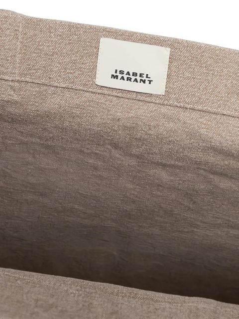 ISABEL MARANT logo-print shoulder bag - Neutrals