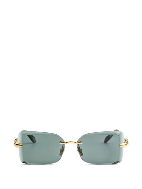 Bvlgari Serpenti rectangle-frame sunglasses - Gold - zdjęcie produktu nr 1