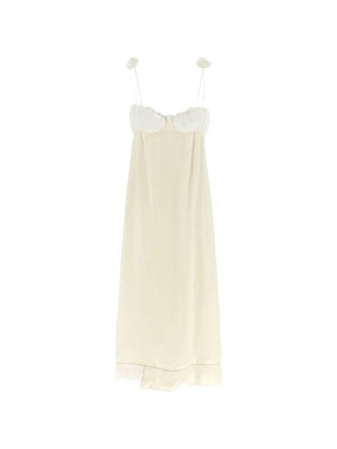 Magda Butrym jacquard-silk embroidered midi dress - White - zdjęcie produktu nr 1