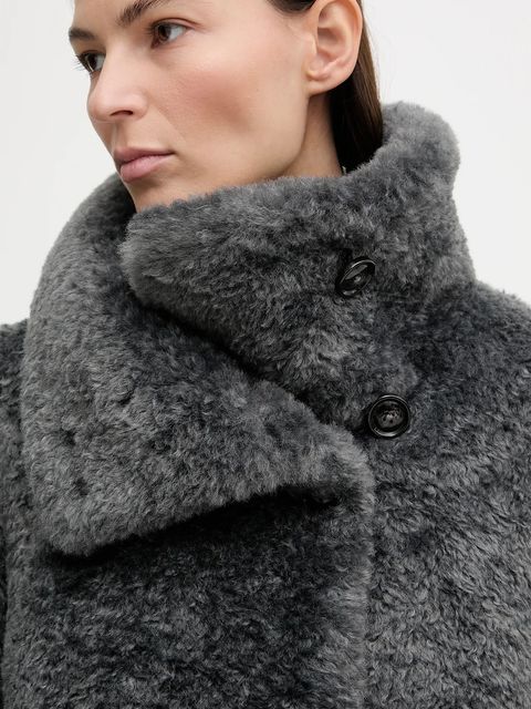 Marc O'Polo płaszcz kolor szary 510607870241