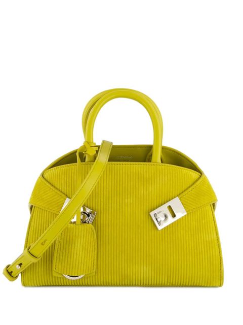Ferragamo corduroy mini shoulder bag - Green - zdjęcie produktu nr 1