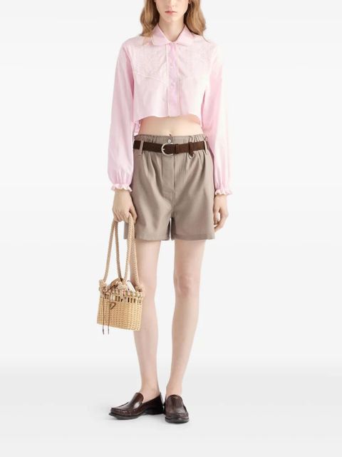 Prada batiste-embroidered shirt - Pink - zdjęcie produktu nr 2