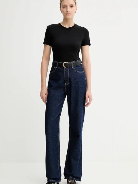 Calvin Klein t-shirt bawełniany damski kolor czarny LV044C216G