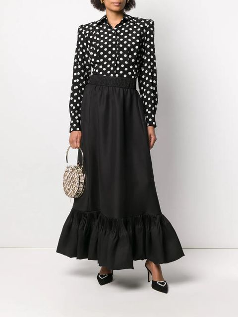 Valentino Garavani peplum hem skirt - Black