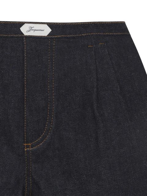 Jacquemus pleated cotton shorts - Blue