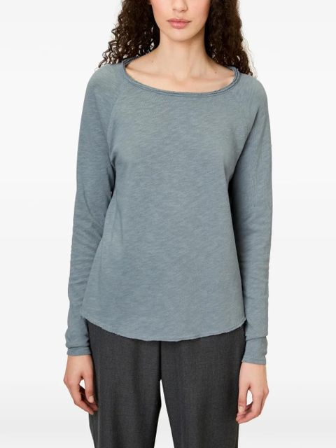 American Vintage long-sleeved boat-neck T-shirt - Blue