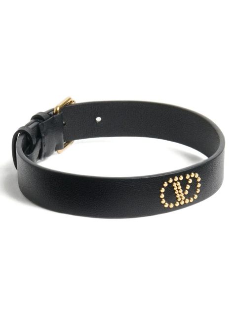 Valentino Garavani VLogo Signature leather choker - Black