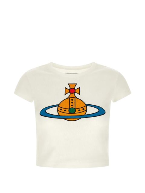 Vivienne Westwood Oversized Orb Peru print crew neck T-shirt - White - zdjęcie produktu nr 1