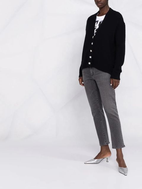 Zadig&Voltaire star button cashmere cardigan - Black