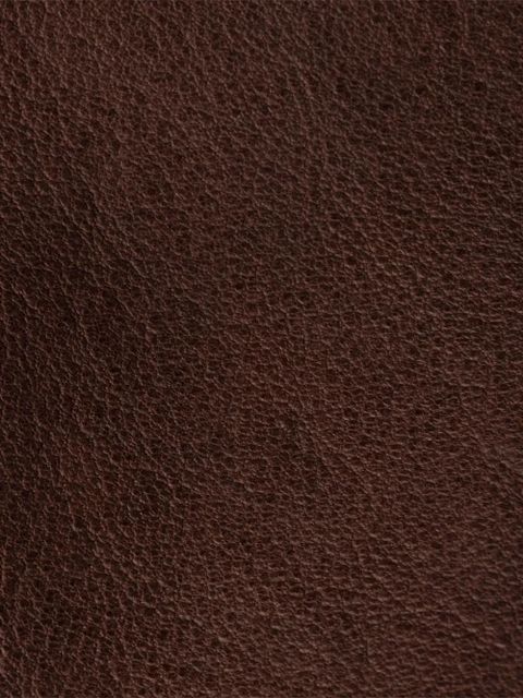 Miu Miu embossed-logo leather pouch - Brown