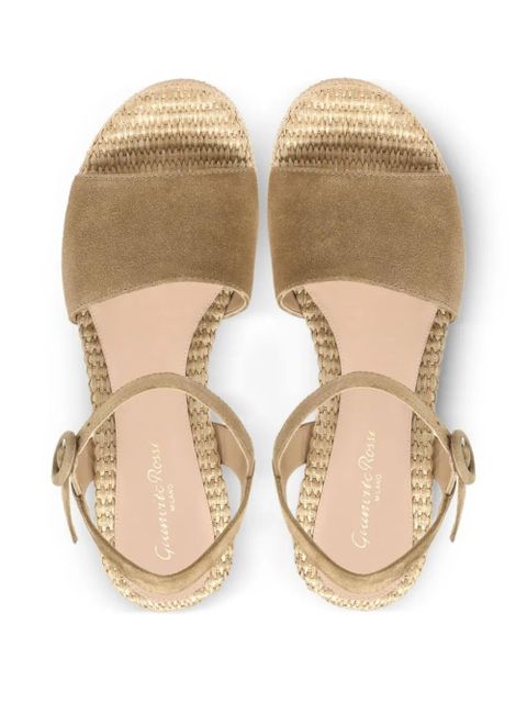 Gianvito Rossi 75mm Carol buckle-suede sandals - Brown