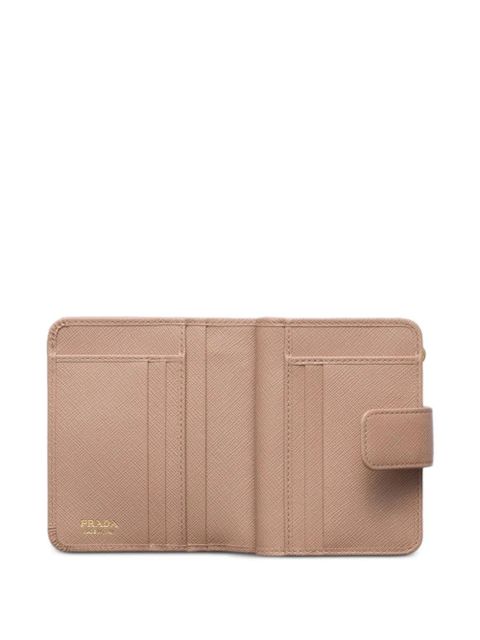 Prada small triangle-logo snap wallet - Pink