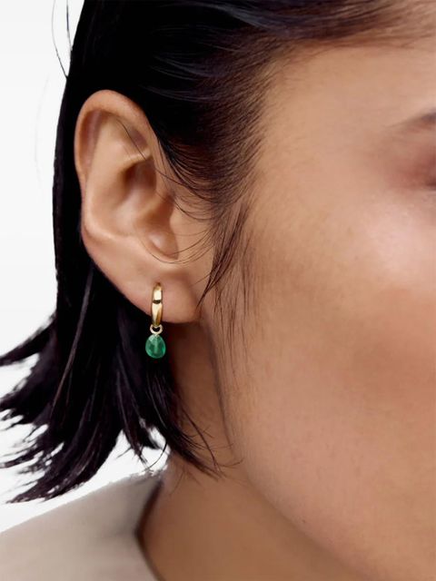 Monica Vinader Rio onyx-drop huggie earrings - Gold