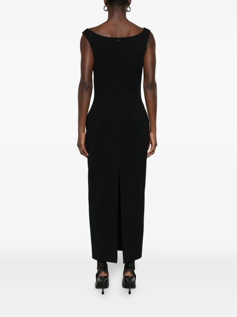 Magda Butrym rosette-detail cut-out maxi dress - Black