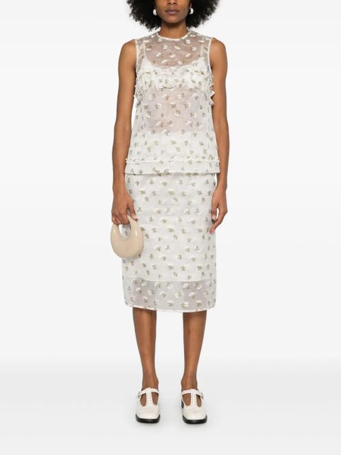 Cecilie Bahnsen Oksana top - White