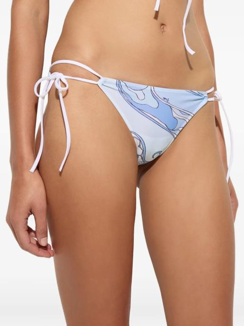 PUCCI Orchidee-print adjustable bikini bottoms - Blue