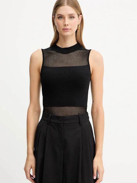 Morgan top damska kolor czarny gładka MJULIE - zdjęcie produktu nr 1