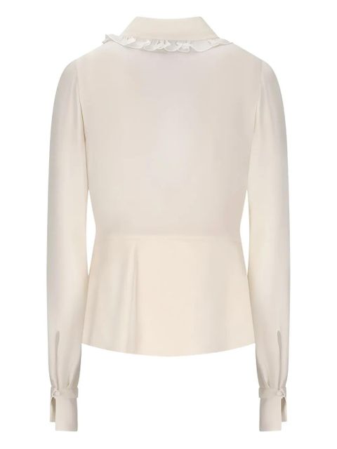 Valentino Garavani ruffled pleated top - Neutrals - zdjęcie produktu nr 2