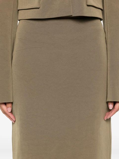 Nanushka dart-stitching maxi skirt - Green