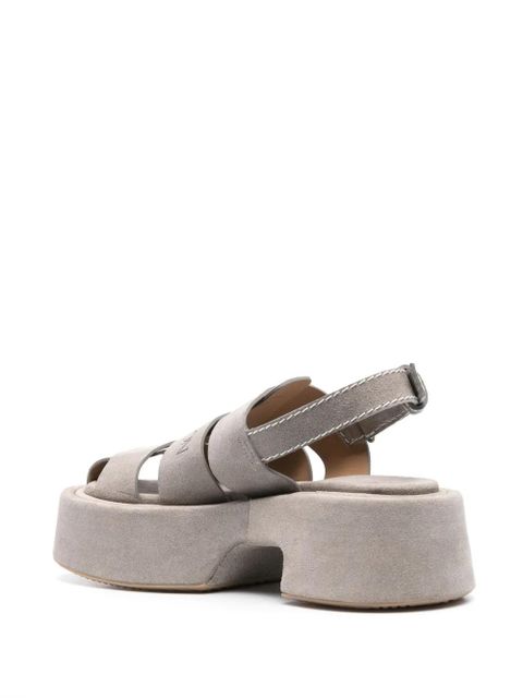 JW Anderson suede platform fisherman sandals - Grey