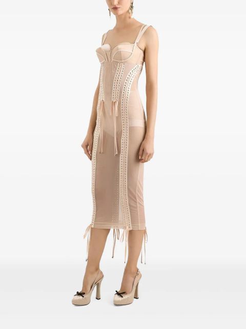 Dolce & Gabbana bustier midi dress - Neutrals