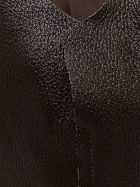 Answear.LAB torebka skórzana kolor brązowy