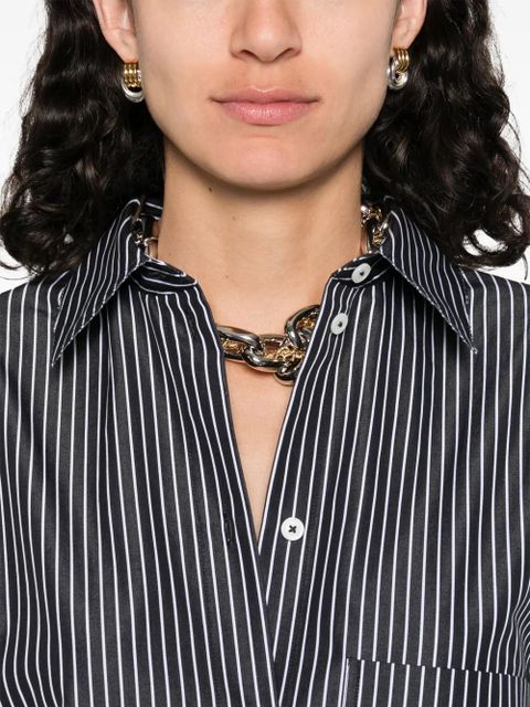 TOTEME striped shirt dress - Black