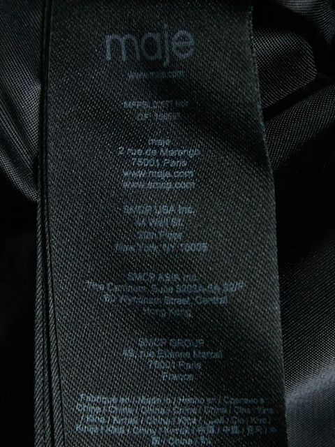 Maje tweed patent jacket - Black