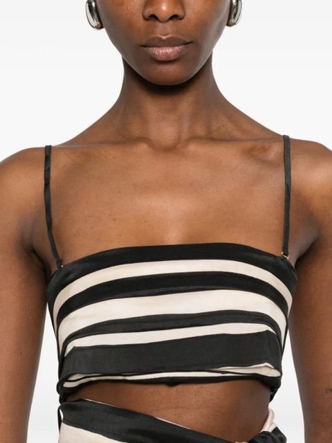 ZIMMERMANN Rebellion striped top - Black