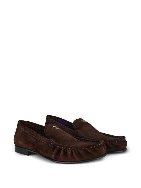 Miu Miu suede loafers - Brown