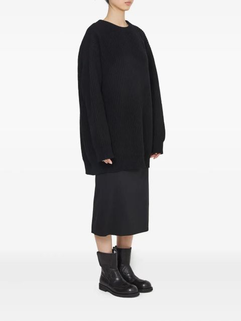 MM6 Maison Margiela ribbed crewneck sweater - Black