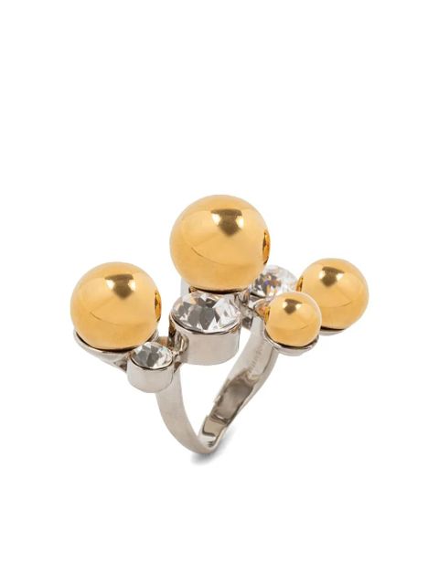 DRIES VAN NOTEN bead-embellishment ring - Silver - zdjęcie produktu nr 1