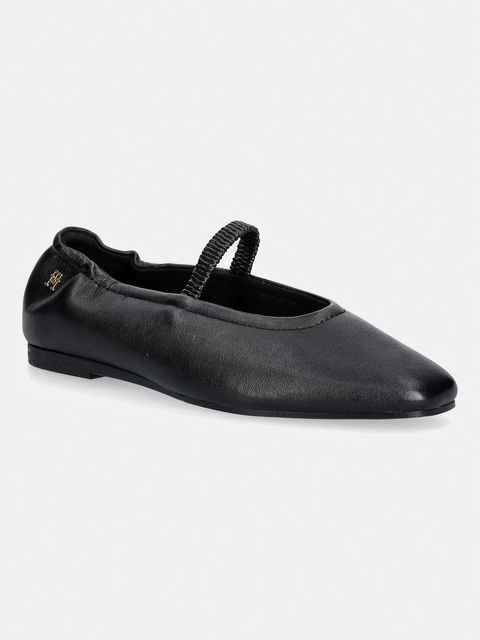 Tommy Hilfiger baleriny skórzane SOFT LEATHER ELLASTIC BALLERINA - zdjęcie produktu nr 1