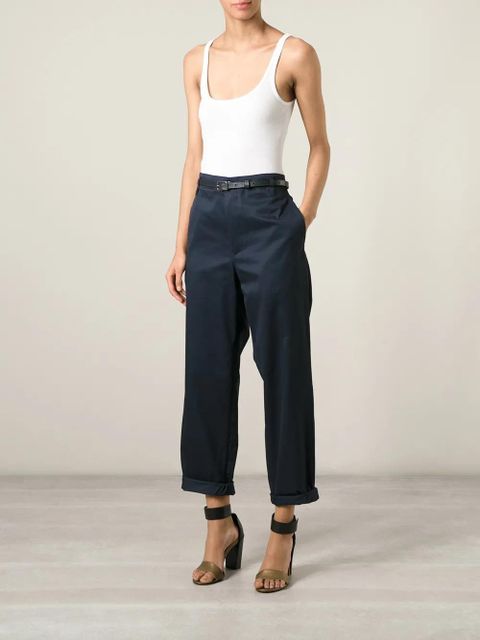 Golden Goose belted chino trousers - Blue