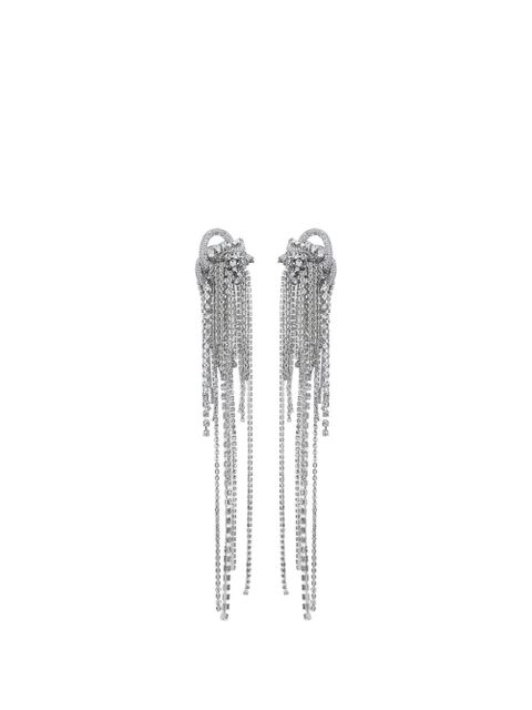 AREA Messy chain crystal-embellished earrings - Silver - zdjęcie produktu nr 1