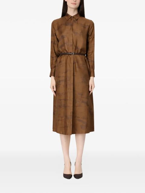 Max Mara belted shirt midi dress - Brown - zdjęcie produktu nr 2