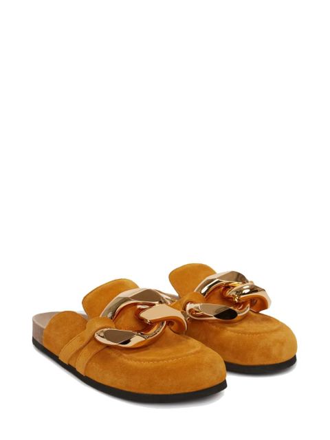 JW Anderson chain-embellished loafer mules - Yellow