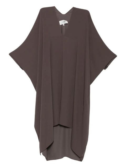 MM6 Maison Margiela V-neck asymmetric day dress - Grey - zdjęcie produktu nr 1