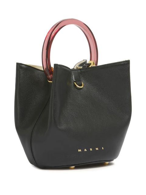 Marni ring-handle tote bag - Black