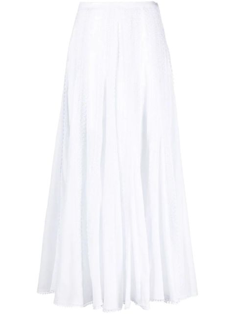 Charo Ruiz Ibiza Norma fluted maxi skirt - White - zdjęcie produktu nr 1