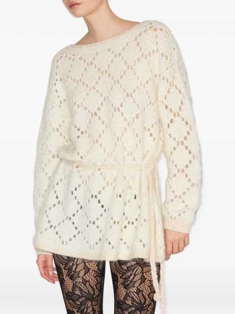 ISABEL MARANT Merida diamond-pattern pullover - Neutrals