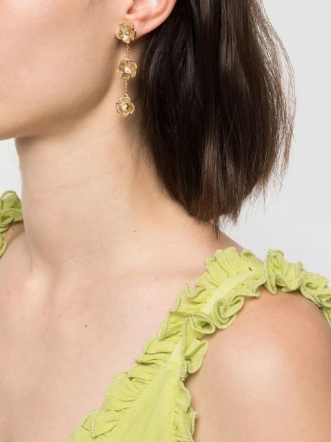 Maje Flower drop earrings - Gold - zdjęcie produktu nr 2