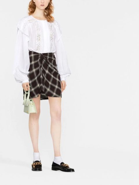 MARANT ÉTOILE Georgina lace-detail blouse - White - zdjęcie produktu nr 2