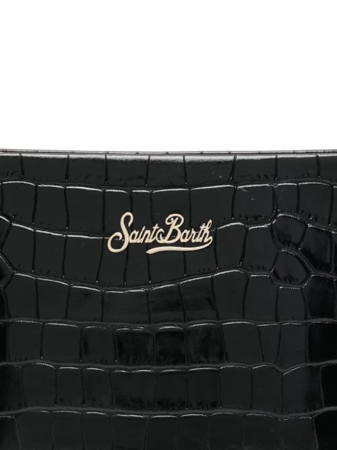 MC2 Saint Barth Aline printed croco bag - Black