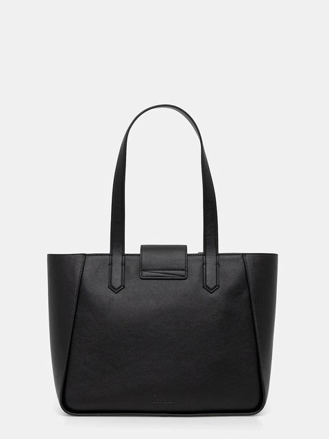 Karl Lagerfeld torebka skórzana K/SIGNATURE kolor czarny A3W30133