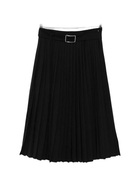 Sportmax belted pleated midi skirt - Black - zdjęcie produktu nr 1
