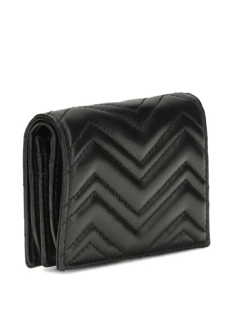 Gucci GG Marmont chevron wallet - Black