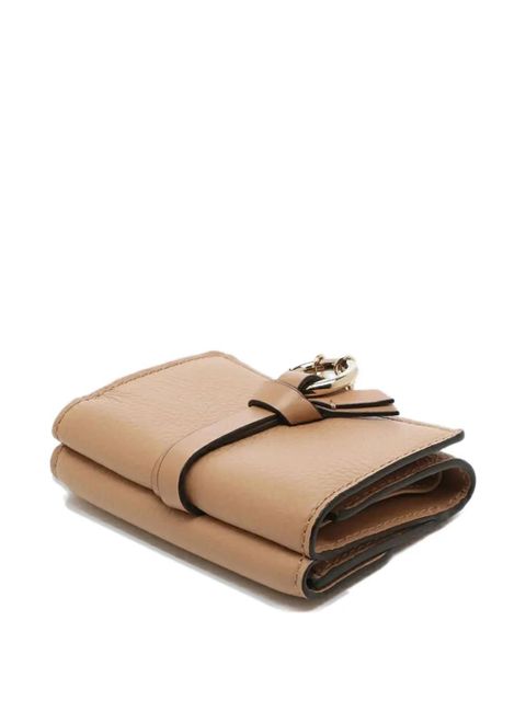 Chloé Alphabet leather tri-fold wallet - Brown