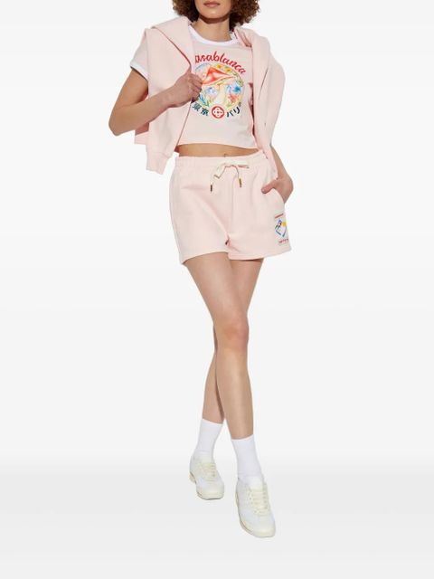Casablanca Montaigne logo-print drawstring shorts - Pink